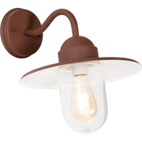 Kansas - Applique murale - 1 lumière - L 29.4 cm - Brun rouille - Moderne, Industriel - éclairage extérieur