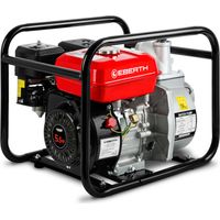 Eberth – Pompe à eau thermique 5,5 CV essence – Débit 30.000 l/h – Hauteur de refoulement 30m – Raccord 2" pour pompage efficace
