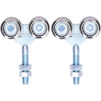 Set di 2 ruote di sospensione per porte, rulli per porte in vetro, accessori per porte scorrevoli interne con diametro di 35 mm.