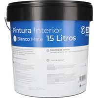 PINTURA PLASTICA MATE INTERIOR BLANCA 15L EDM