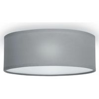 Deckenlampe CEILING DREAM, Stoff Grau / Abdeckung satiniert, Ø 30cm