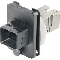 Telegärtner 100007419 RJ45-Flanschset Variante 4 100007419 Kupplung, Einbau Pole: 8P8C Schwarz 1 S