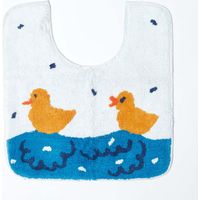 HOMESCAPES Duck Pond Pedestal Mat - Blue - Blue