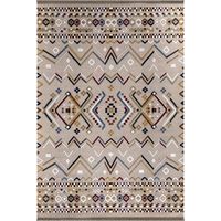 Tappeto antiscivolo Multicolor beige con decori colorati 160x230 EFFEZ