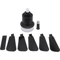 Ceiling Fan Light with Remote Dimmable Quiet E26 E27 Base Flush Mount Ceiling Fan Light Timer Function APP Control Black