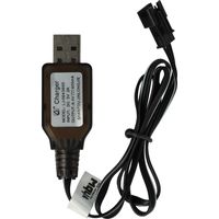 vhbw Chargeur USB pour batterie de modélisme RC avec connexion SM-3P 60 cm 6,4 V