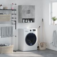 Armoire murale, Placard de Rangement Toilettes, Meuble Haut de Salle de Bain gris béton 60x31x70 cm bois d'ingénierie LKOWF52491