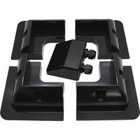 Kit 5 Pièces Abs Noir Pour Panneaux Solaires Camping-Car Bateau : 4 Supports D'Angle Et 1 Presse-Étoupe M20 Ip68 Robuste Et Durable