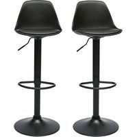 Tabourets de bar design noirs (lot de 2) STEEVY