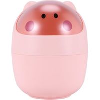 Poubelle De Bureau Mini Corbeille De Nettoyage Baril Creative Petit Bureau Organisateur Rangement Poubelles Poubelle Pour Animaux Conteneur De Serviettes En Papier Rose(Rose)