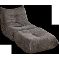 Chenille Togo Sofa with footrest,Boden-Loungesessel, Armloser Akzentstuhl,Sitzsack Sofa, Togo Stil Kamin Lounge Stuhl mit Memory Schaum,Bequemer Bodensofa für Wohnzimmer,Schlafzimmer,Gaming und Büro