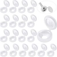 100 Pièces Cache-vis à charnière Cache-vis en plastique Cache-vis plié Cache-vis rondelle Flip Tops (Blanc,S)