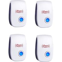 Ultrasonic pest repellent, pack of 4 electronic pest repellents, repellent for mice and rats, pest repellent for insects and spiders, mouse repellent
