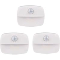 Lot de 3 Veilleuse LED Automatique ,Lampe de Nuit Murale avec Détecteur de Mouvement autocollante,Veilleuse Murale pour Salle de Bains,Chambre,Garage et Couloir(Blanc Chaud)