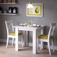 Tavolo da pranzo Karlos, Bianco, 80 x 80 cm, Vicco