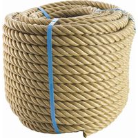Corderies Tournonaises – Corde polypropylène beige 50m – Ø18mm – Résistance 3000kg – Pour chantiers humides et espaces confinés