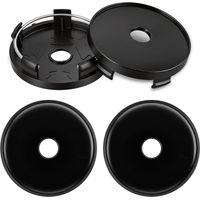 4 Pièces Caches Moyeu 60mm Universels, Enjoliveurs Centre de Roue en ABS Noir, Caches Jantes Polis pour Jantes Alu (OD 60mm ID 56mm), Compatibles avec Certains Modèles