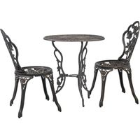 Salon de jardin 3 pcs - Mobilier de jardin - Salon de bistro Aluminium coulé Chic-797909