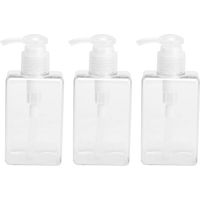 3 pezzi da 150 ml di bottiglie da viaggio trasparenti, bottiglie di plastica vuote con pompa, piccoli dispenser ricaricabili per shampoo, bagnoschiuma