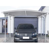 HOME DELUXE - Design Carport - FALO, Weiß - Maße: 505 x 300 x 226 / 240 cm - inkl. Montagematerial I Autoüberdachung Garage Unterstand Garage Einzelcarport Unterstand Aluminium