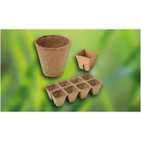 Maceta ronda biodegradable 16x8 cm, natur