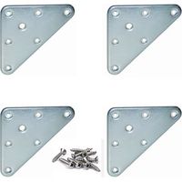 LOT de 4 PLAQUES de MONTAGE pour PIEDS de MEUBLES avec FILETAGE M8 VIS FOURNIES