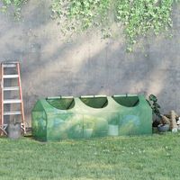 Serre 180x60x60 cm avec fenêtres, pour jardin et balcon - Film PE vert