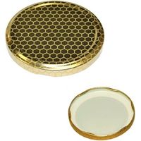 CAPSULE mm70 MIELE TAPPI PER BARATTOLI pz.100 COPERCHI ALVEOLATI TAPPO VASETTI COPERCHIO