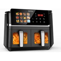 Air Fryer LVTETIA BW-IP8018D, double panier avec fenêtre, Friteuse sans huile grande capacité 9L, 2000W, 12 programmes intuitifs