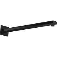 Bras de douche laiton carré noir mat 15x21, 41cm