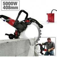Découpeuse à béton électrique 5000 W 2200 tr/min - Ø408mm Lame diamant, Scie à Béton électrique avec Pompe à Eau, Profondeur de Coupe 300mm, Câble 3m – Coupe Béton, Granit, Pierre, Brique