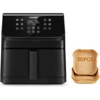 COSORI - Friggitrice ad aria Premium II Chef Edition 6,2 litri nero + Pack 50 carte