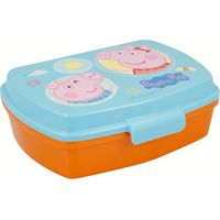 Brotbox - Peppa Pig - Lunchbox - Orange - Türkis - 16x11x6 cm