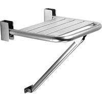 Sedile doccia a parete supporto sedia per disabili inox satinato nofer 15046.S