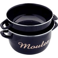 marmite à moules 24 cm noire - baumalu
