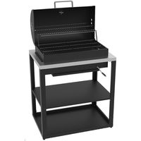 Modulo Barbecue a Carbone 90 cm con Griglia in Acciaio Inox e Brace Regolabile – Cucina Outdoor Modulare