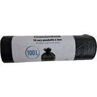 Sacchetto nero da 100 litri x 10 pezzi, 20 micron