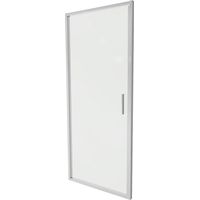 Porte de douche pour niche 70cm Ouverture à charnière Profils Ultraslim en Aluminium Chrome Verre Transparent 6mm h190 Réglable 67-71cm - Réversible Mod. Portofino