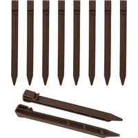 20er-Pack Kunststoff-Erdanker, 24 cm – Bodenanker – Gartenanker – Befestigungspfähle für Beeteinfassungen, Terrasse, Zelt
