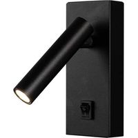 Lampe Murale 2W avec Interrupteur Noir - Blanc Neutre 4000K - 55