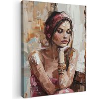 CUADRO EN LIENZO Mujer - Pintura - Retrato - Moderno Lienzo 30x40 cm