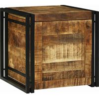 vidaXL Boîte de rangement Marron et Noir 50 x 50 x 50 cm