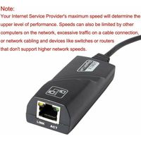 Adaptateur réseau USB 3.0 vers RJ45 Gigabit Ethernet Réseau USB 1000 Mbps compatible avec Windows 10/8.1/8/7/Vista/XP, Mac OS 10.6 et supérieur, Linux, aucun pilote nécessaire