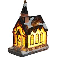 GARRYFIZH Maison lumineuse LED en résine, décorations de nol, scène de nol, maison de Village, ville, cadeaux de nol