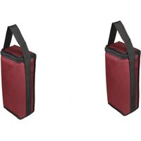 2 Stück Wein Reisetasche Handtasche Weinbeutel Campingtasche Weintragetasche Rot
