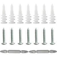 Cheville en Plastique 100 Pièces Cheville mur Creux ChevillePlaco Cheville pour Parpaing Creux Cheville Beton Vis pour Cloisons Sèches Chevilles avec Vis de Taraudage Auto Foreuses