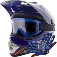 Casque, lunettes et gants de moto pour enfants (cross, BMX, enduro, quad)
