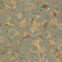Nature wallpaper wall Profhome 782231 hot embossed non-woven wallpaper smooth with floral ornaments matt olive brown beige yellow orange green 5,33 m2