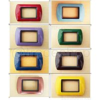 TrAdE Shop Traesio - Placchette Placche In Abs Compatibili Per Serie Living International Placca - Legno Chiaro -7 fori -