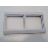 Plaque double horizontale grise pour appareillage étanche composable encastré SAREL ENN34101